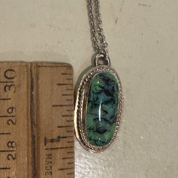Handmade Monarch Opal pendant on sterling chain - Picture 5 of 5